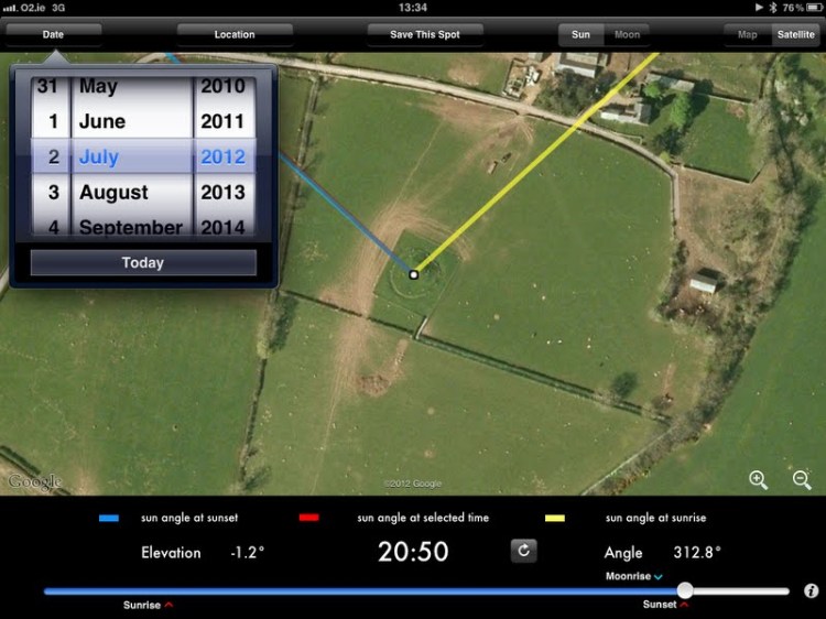 Sunrise at Bryn Celli Ddu on July 2nd 2012