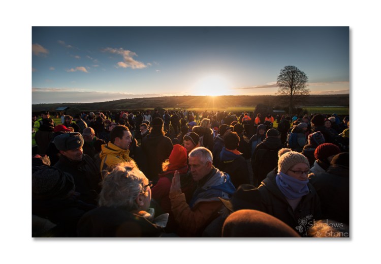 The sun finally breaks over the low cloud and lights up the river valley