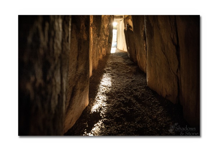 Sunlight bursts through the specially designed roofbox constructed to admit light to reach deep inside the tomb
